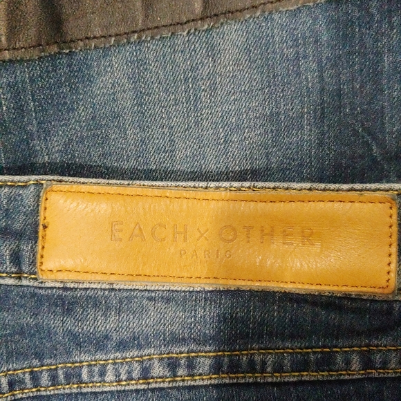 EACH X OTHER Skinny Lambskin Leather Trim Size 30 - Picture 5 of 8